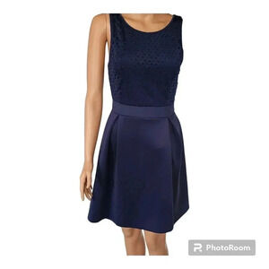 Alna Be Sz S Royal Blue Sleeveless Lace Dress formal wedding business causal